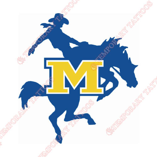 McNeese State Cowboys Customize Temporary Tattoos Stickers NO.5012